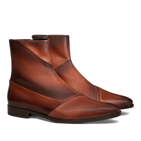 GIÀY BERLUTI Demesure Leather Boot Cacao Intenso
