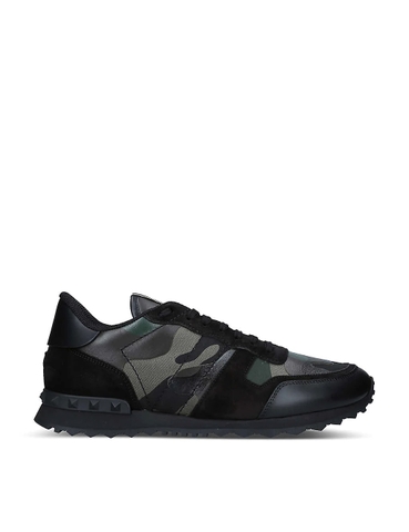 GIÀY VALENTINO GARAVANI Rockstud stud-embellished leather low-top trainers
