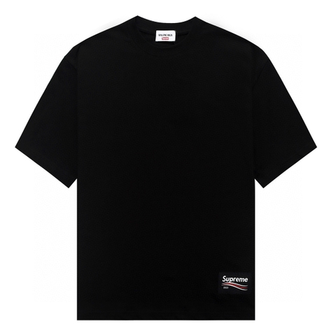 ÁO BALENCIAGA X Supreme print cotton jersey T-shirt