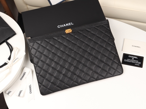 VÍ CHANEL POUCH CAVIAR BLACK DA HAAS