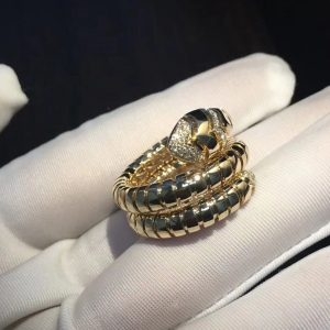 Nhẫn BVLGARI Tubogas Diamond Rose Gold vàng hồng 18K