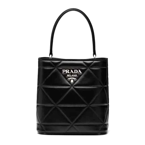 TÚI Prada Bucket Design Spectrum Leather Bag-Black