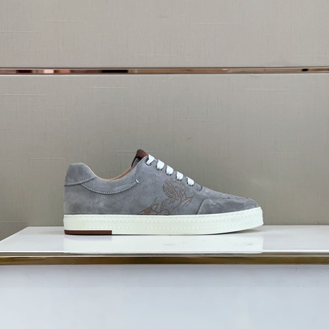 GIÀY BERLUTI SPORT SUEDE GRAY HANDMADE TOP QUALITY SHOES AAA