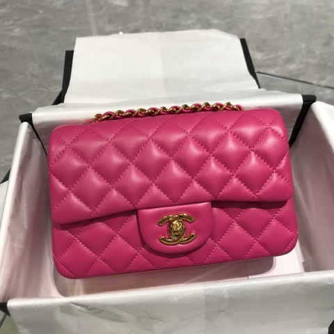 TÚI CHANEL CF 20 LAMBSKIN PINK DA HAAS 20