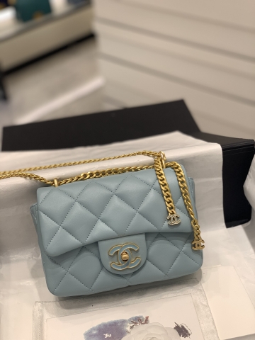 TÚI CHANEL 22P CF Greay xám da HAAS
