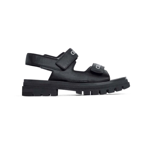 DÉP SANDAL Celine Women Leo Scratch Sandal in Calfskin-Black