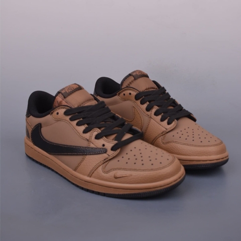 GIÀY THE NORTH FACE TRAVIS SCOTT X AIR JORDAN 1 LOW TAUPE TOP QUALITY SHOES AAA