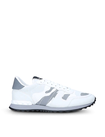GIÀY VALENTINO GARAVANI Rockrunner camouflage-pattern mesh and leather low-top trainers