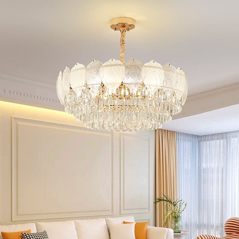 Đèn Chùm Pha Lê Phòng Khách Sang Trọng Hiện Đại S24(Liên hệ để được giá tốt nhất)