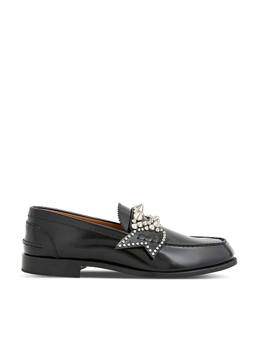 GIÀY CHRISTIAN LOUBOUTIN No Penny stud-embellished leather loafers