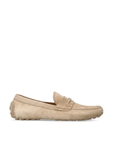 GIÀY SALVATORE FERRAGAMO Grenoble brand-plaque suede loafers