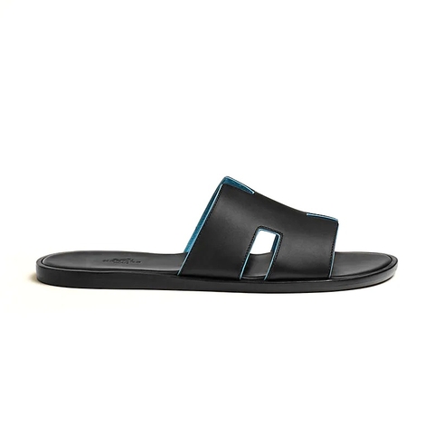 DÉP HERMES IZMIR EPSOM LEATHER Noir Bleu Faïence