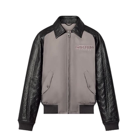 ÁO LOUIS VUITTON BOMBER LEATHER JACKET TOP QUALITY AAA DA CỪU UNISEX