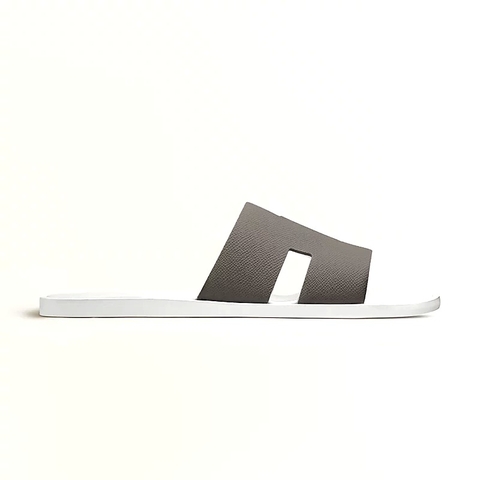 DÉP HERMES IZMIR EPSOM LEATHER Gris Foncé Blanc