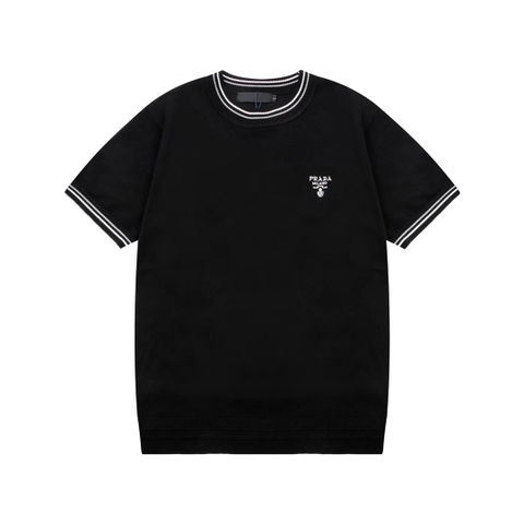 ÁO PRADA T SHIRT BLACK MÀU ĐEN THUN DỆT KIM
