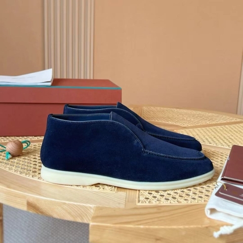 GIÀY LORO PIANA SUEDE LOAFER HIGH TOP QUALITY SHOES AAA