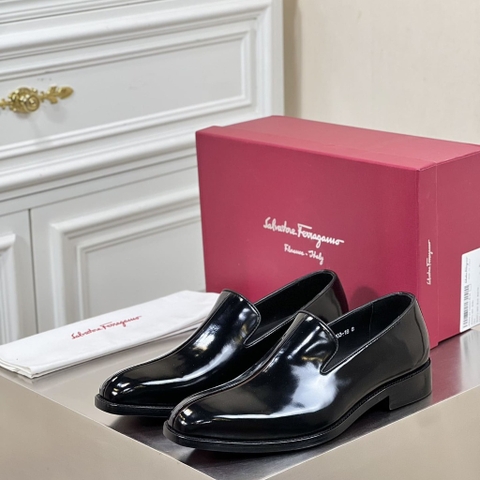 GIÀY SALVATORE FERRAGAMO LOAFER BLACK TOP QUALITY SHOES AAA