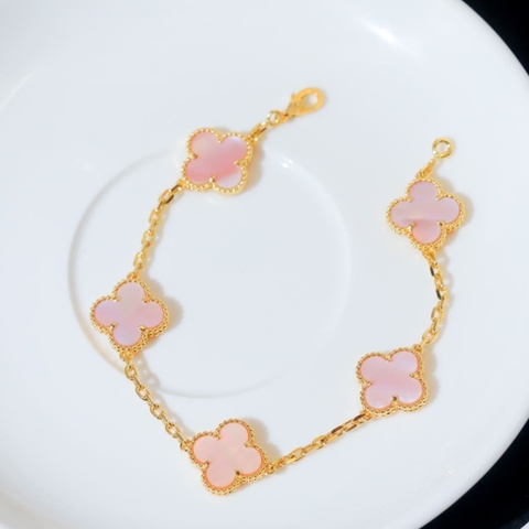 Lắc tay Van Cleef & Arpels ngọc trai hồng vàng hồng 18K  (Liên hệ để biết giá)