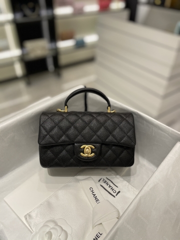 TÚI Chanel CF MINI HANDLE CAVIAR BLACK DA HAAS