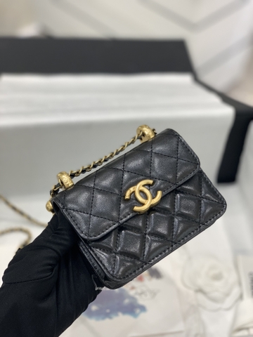 TÚI CHANEL MINI LAMBSKIN BLACK ĐEN DA HAAS