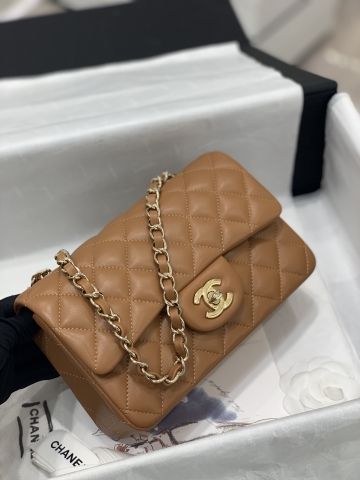TÚI CHANEL CF 20 BODIN JOYEUX BROWN DA HAAS GOLD
