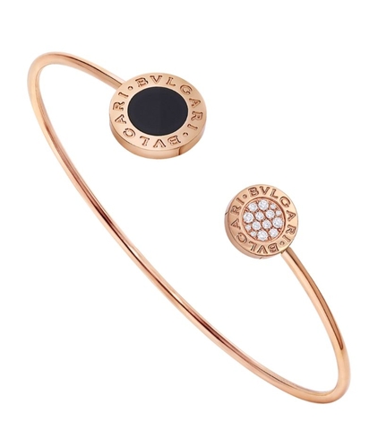 Vòng tay BVLGARI Rose Gold, Diamond and Onyx BVLGARI BVLGARI Flip Bracelet vàng hồng 18K