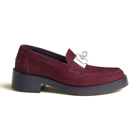 GIÀY HERMES Men Hot Loafer in Goatskin-Red TOP QUALITY SHOES AAA