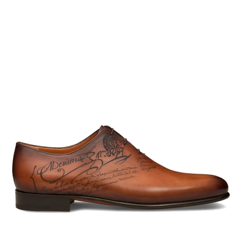 GIÀY BERLUTI Alessandro Galet Scritto Leather Oxford Tobbaco Bis
