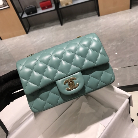 TÚI CHANEL CF 20 LAMBSKIN GREEN DA HAAS 20