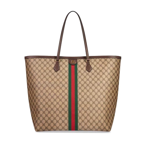 TÚI Balenciaga Hacker Large Tote Bag in Coated Canvas in Beige