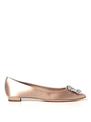 GIÀY MANOLO BLAHNIK Metallic ballet shoes