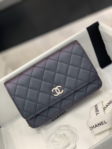 TÚI CHANEL WOC Caviar Grey xám da HAAS