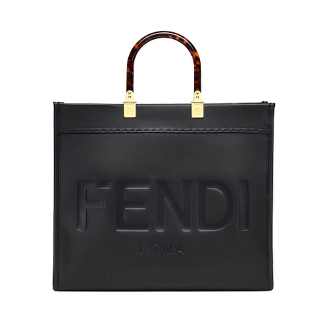 TÚI Fendi Women Sunshine Shopper Leather Shopper-Black