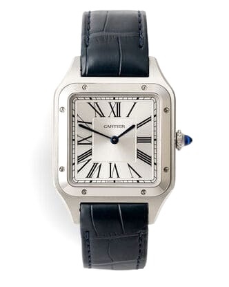 Đồng hồ Cartier Santos Dumont Medium mặt số màu trắng