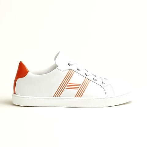 GIÀY HERMES Avantage sneaker Blanc Orange