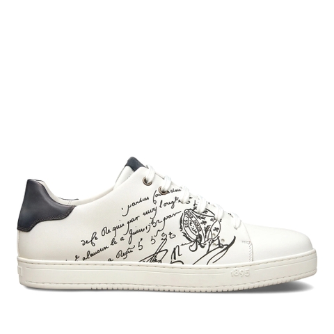 GIÀY BERLUTI Playtime Leather Sneaker Light Aluminio