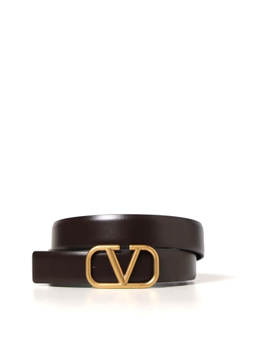 DÂY LƯNG VALENTINO GARAVANI V LOGO Brown leather