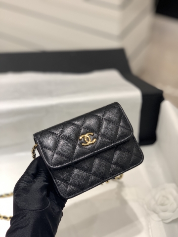 TÚI CHANEL WOC LOGO COCO CAVIAR BLACK DA HAAS 13.5