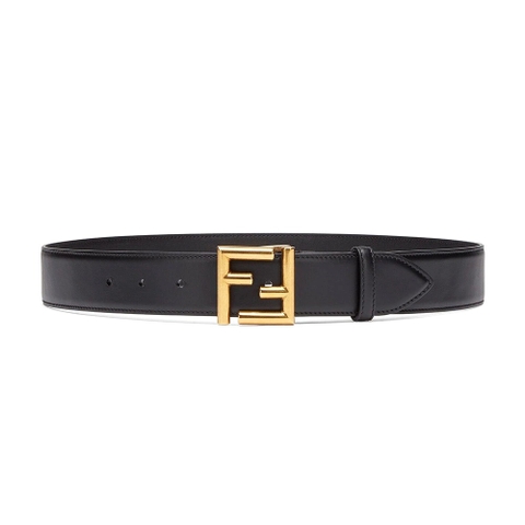 DÂY LƯNG Fendi Belt with Loop and FF Stud Buckle-Black