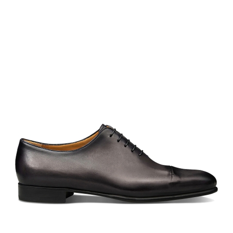 GIÀY BERLUTI Gaspard Galet Leather Oxford Nero Grigio