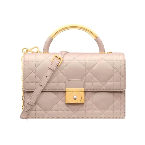 TÚI Dior Ange Bag Trench Beige Macrocannage Lambskin cho nữ cỡ trung