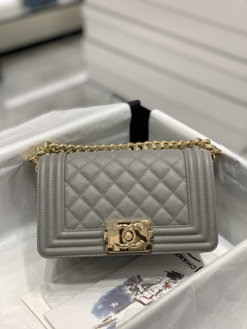 TÚI CHANEL LEBOY CAVIAR GREY XÁM DA HAAS 20
