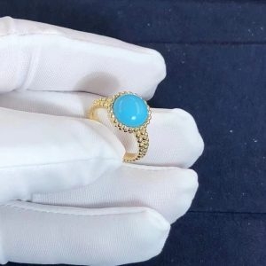 Nhẫn Van Cleef & Arpels Perlee Couleurs Turquoise vàng vàng 18K