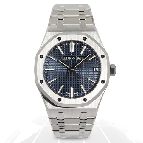 Đồng hồ Ademars Piguet Royal Oak 50TH ANNIVERSARY bản kỉ niệm mặt số màu xanh đậm