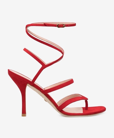 GIÀY STUART WEITZMAN RED SUEDE SANDALS CHANGECLEAR