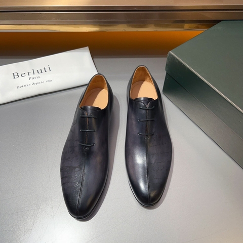 GIÀY BERLUTI BUSINESS GRAY HANDMADE TOP QUALITY SHOES AAA