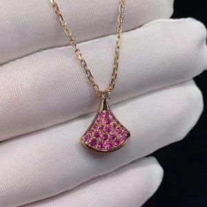 Vòng cổ BVLGARI Divas Dream Sapphire vàng hồng 18K