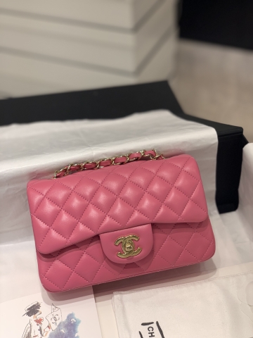 TÚI CHANEL CF 20 BODIN JOYEUX PINK DA HAAS GOLD