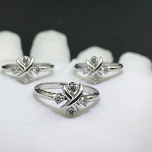 Nhẫn Tiffany & Co Schlumberger Lynn vàng trắng 18K