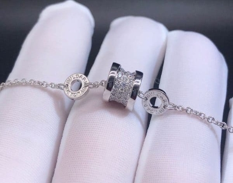 Vòng tay Bulgari B.zero1 Vàng trắng 18K đính kim cương (Liên hệ để biết giá)